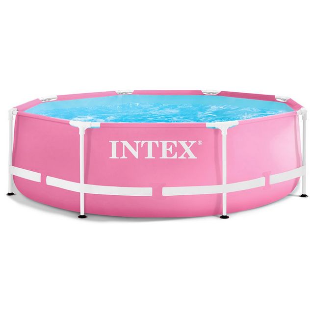 Каркасный бассейн 244х76 см (розовый), INTEX Metal Frame Pink, 28290